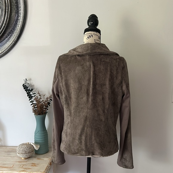 Blank NYC Faux Suede Zip Up Moto Jacket Women's size L - Picture 6 of 9